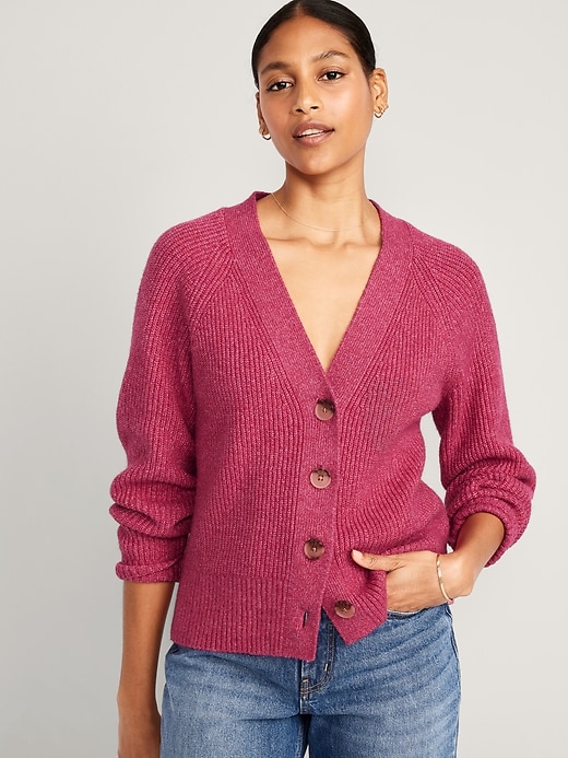 Image number 1 showing, Shaker-Stitch Cardigan Sweater