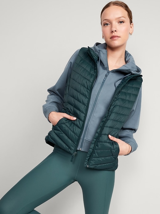 Image number 3 showing, Narrow-Channel Quilted Puffer Vest