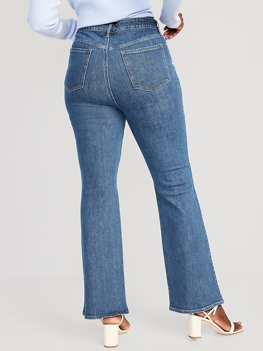 Image number 6 showing, Higher High-Waisted Cotton-Hemp Blend Flare Jeans