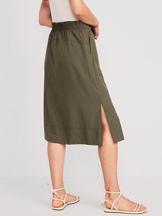 Image number 2 showing, High-Waisted StretchTech Packable Midi Skirt