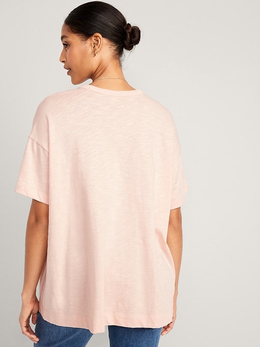 Oversized Vintage Slub-Knit Tunic T-Shirt for Women | Old Navy