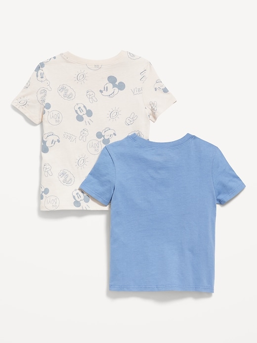 View large product image 2 of 2. 2-Pack Disney© Mickey Mouse Unisex Graphic T-Shirt for Toddler