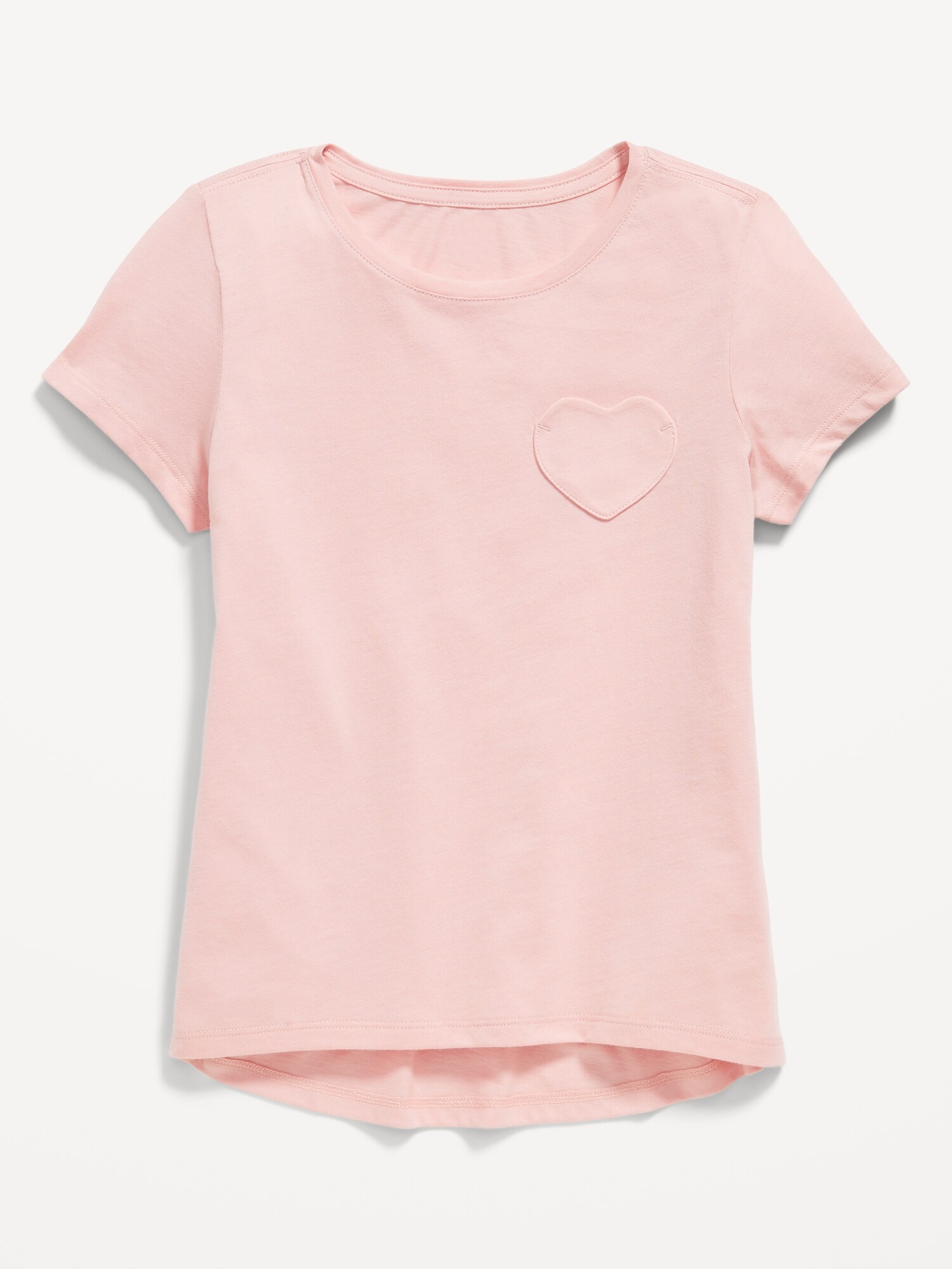 Softest ShortSleeve HeartPocket TShirt for Girls Old Navy