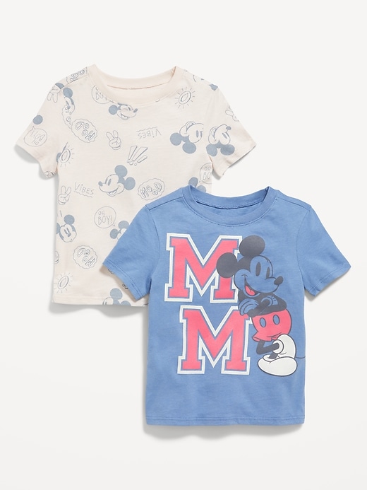 View large product image 1 of 2. 2-Pack Disney© Mickey Mouse Unisex Graphic T-Shirt for Toddler