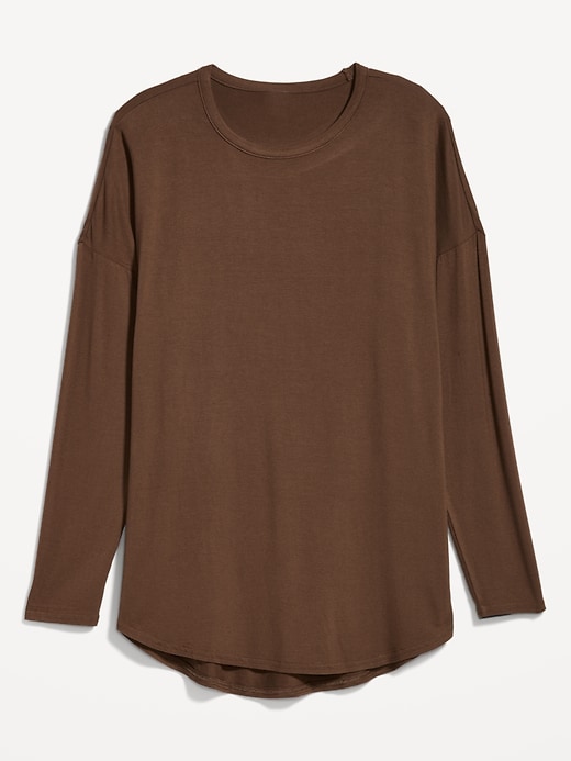 Image number 4 showing, Luxe Long-Sleeve Tunic T-Shirt