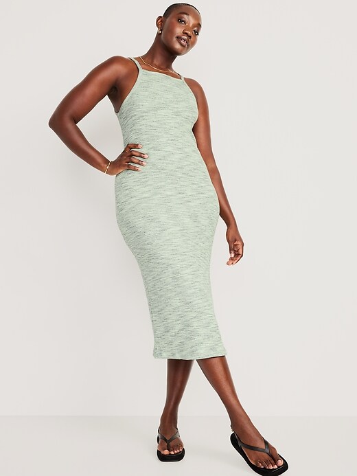 Fitted Sleeveless Rib-Knit Midi Dress | Old Navy Fitted Sleeveless Rib-Knit Midi Dress | Old Navy