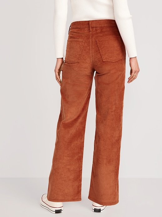 Image number 2 showing, Higher High-Waisted Wide-Leg Corduroy Pants