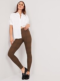 View large product image 3 of 6. High-Waisted Jersey Ankle Leggings