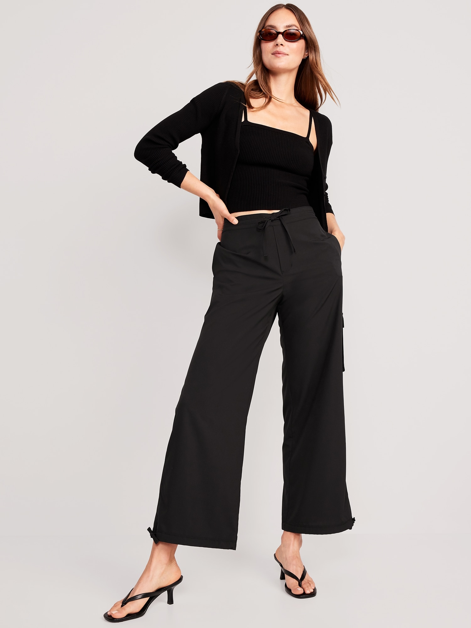 High-Waisted StretchTech Wide-Leg Cargo Pants | Old Navy