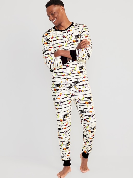 Image number 1 showing, Matching Halloween One-Piece Pajamas