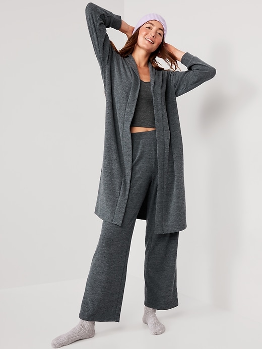Image number 3 showing, Sweater-Knit Wide-Leg Lounge Pants
