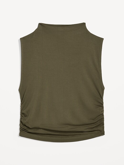 Fitted Mock-Neck Crop Top Old Navy