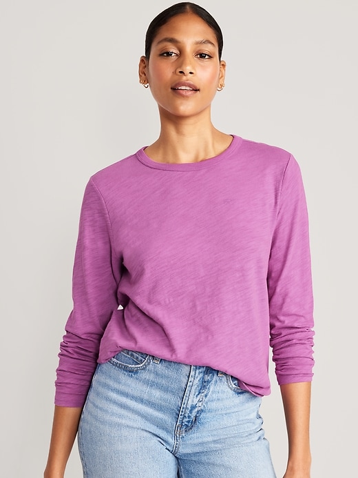Image number 1 showing, EveryWear Long-Sleeve T-Shirt for Women