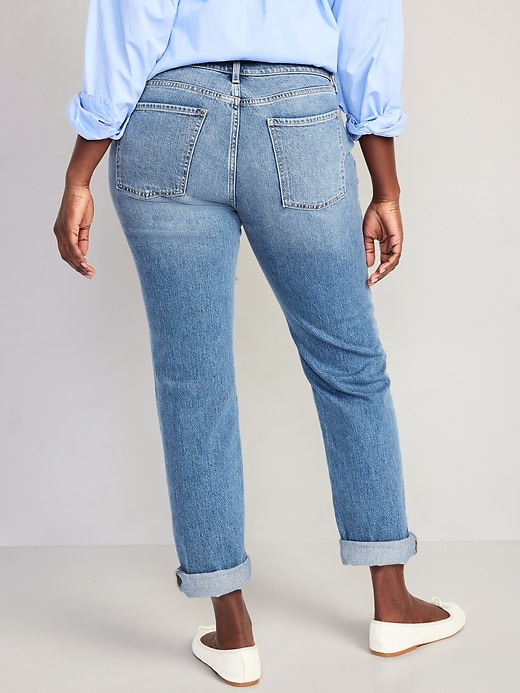 Image number 6 showing, Mid-Rise Wow Boyfriend Straight Jeans