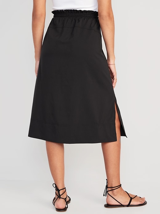 Image number 2 showing, High-Waisted StretchTech Packable Midi Skirt