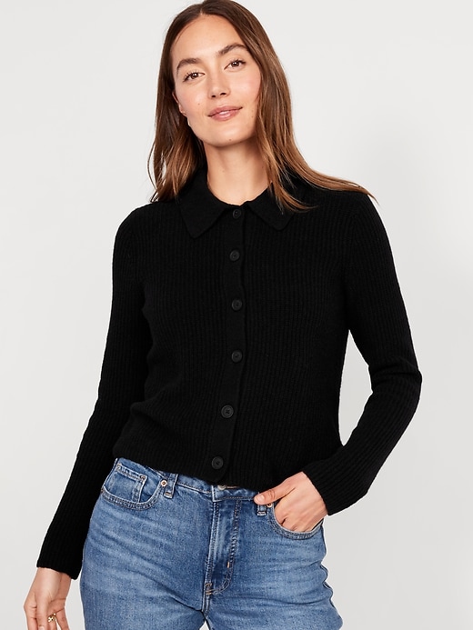 Image number 1 showing, SoSoft Collared Cardigan Sweater