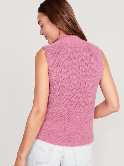Image number 2 showing, Mock-Neck Eyelash Sweater