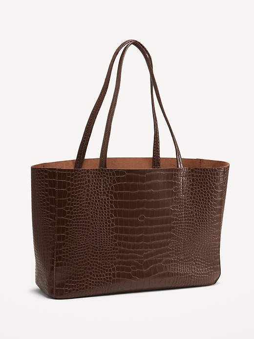 Faux Leather Tote Bag for Women Old Navy