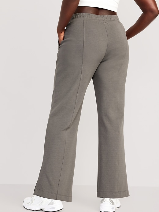 Image number 6 showing, High-Waisted Dynamic Fleece Wide-Leg Trouser Pants