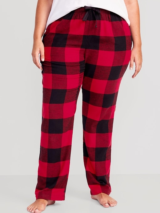 Image number 7 showing, Mid-Rise Flannel Pajama Pants