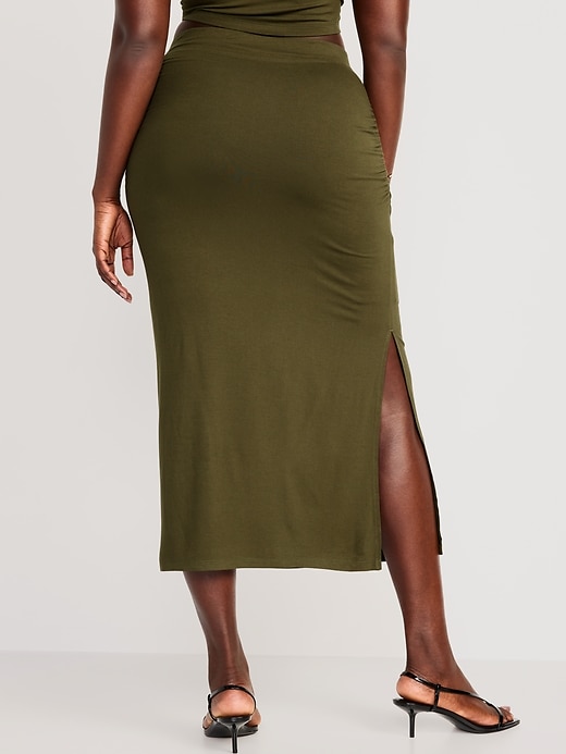 Image number 6 showing, High-Waisted Ruched Maxi Skirt