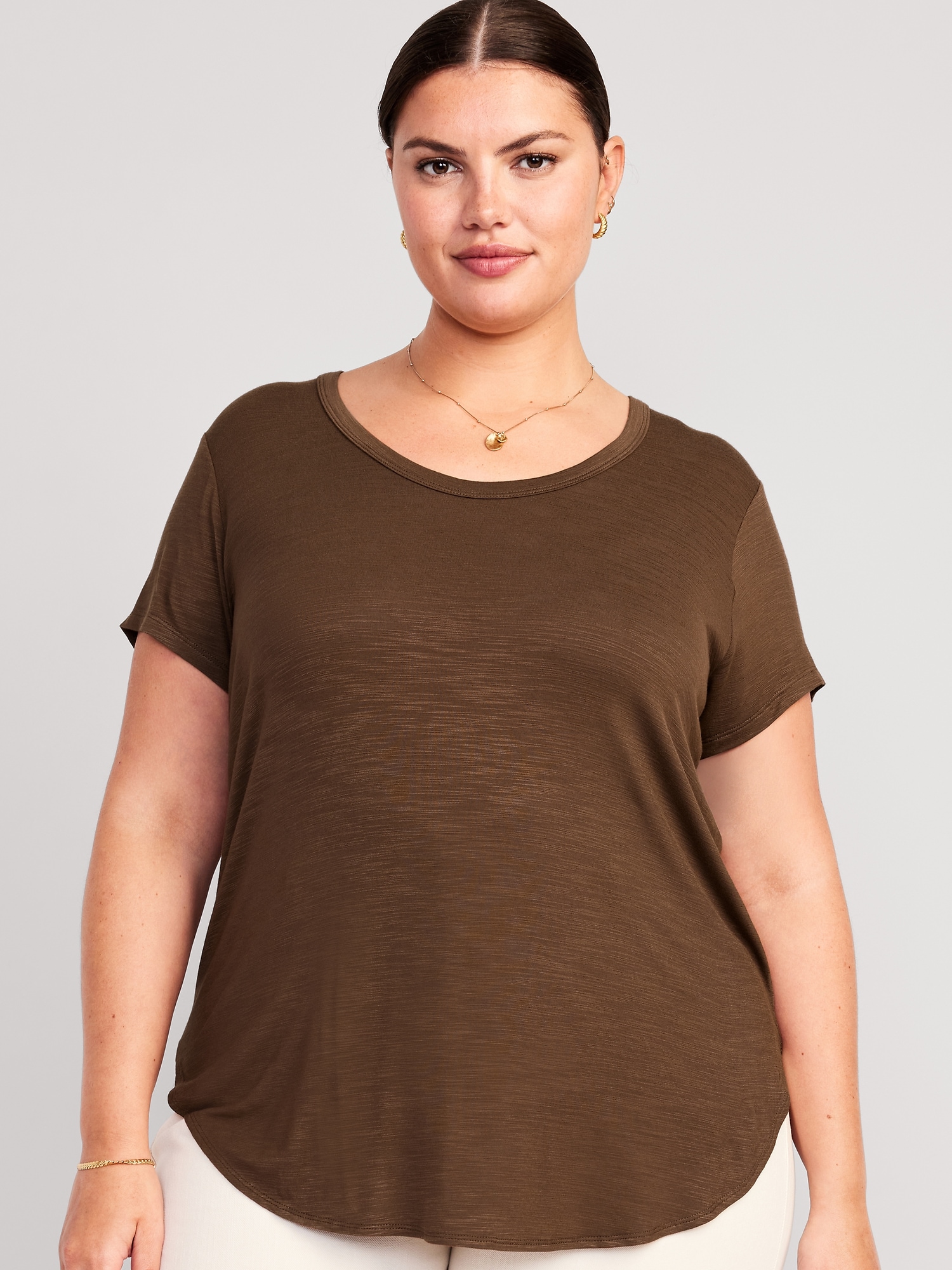 | Tunic Women T-Shirt Old Navy Luxe Voop-Neck for