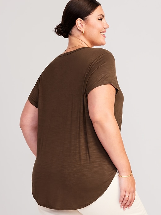 Image number 8 showing, Luxe Voop-Neck Tunic T-Shirt