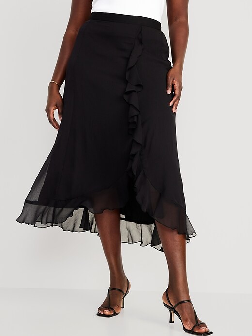 Image number 5 showing, High-Waisted Ruffled Maxi Skirt