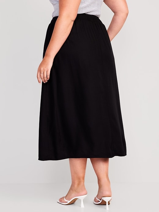 High-Waisted Smocked Crepe Maxi Skirt for Women | Old Navy