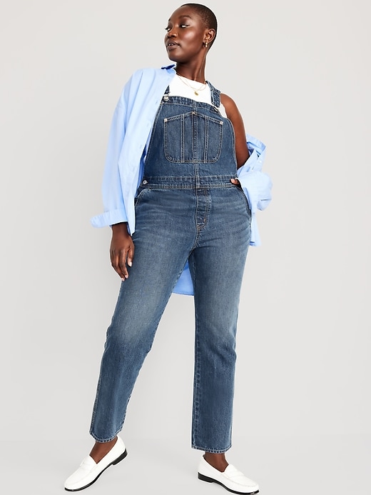 Image number 5 showing, Slouchy Straight Jean Overalls