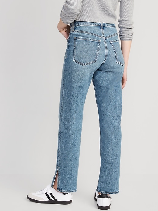 Image number 2 showing, High-Waisted OG Loose Side-Slit Jeans