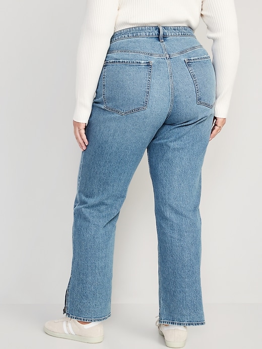 Image number 8 showing, High-Waisted OG Loose Side-Slit Jeans