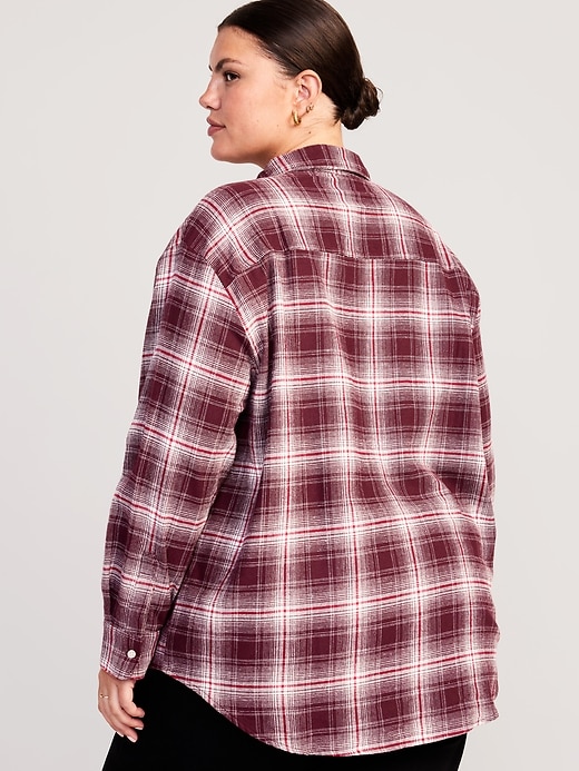 Image number 8 showing, Loose Flannel Boyfriend Shirt