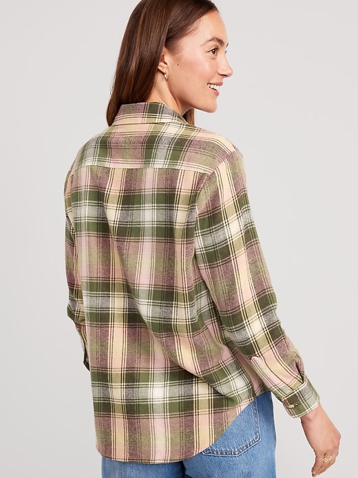Image number 2 showing, Loose Flannel Boyfriend Shirt