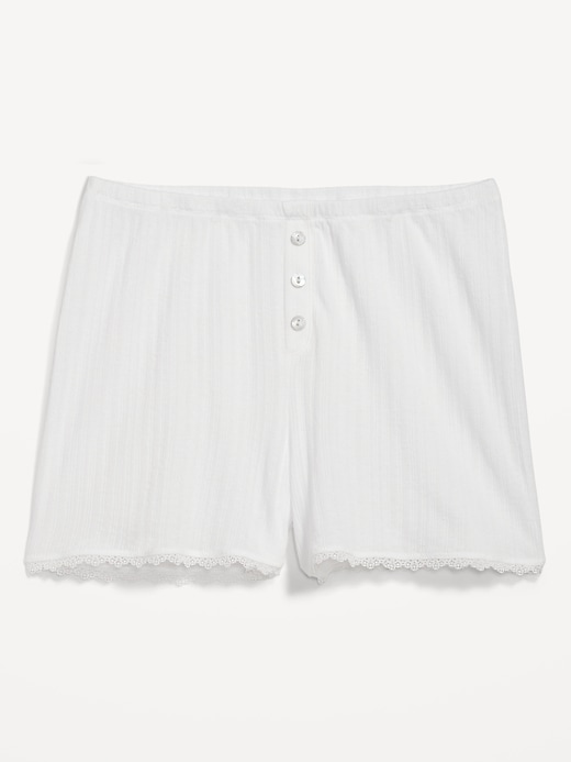 Image number 4 showing, Pointelle-Knit Pajama Shorts -- 2.5-inch inseam