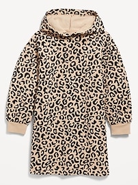 View large product image 3 of 5. Long-Sleeve Fleece Hoodie Dress for Girls