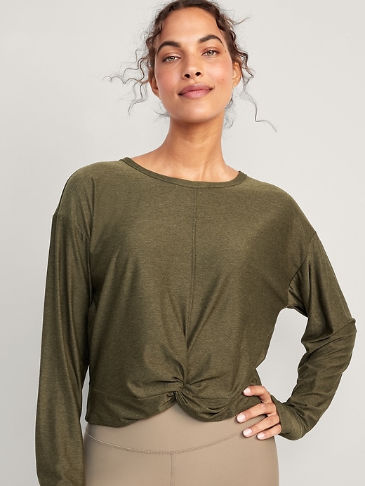 Image number 1 showing, Cloud 94 Soft Long-Sleeve Twist-Front Top