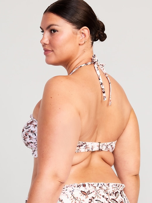 Image number 8 showing, Ruffled Convertible Bandeau Swim Top