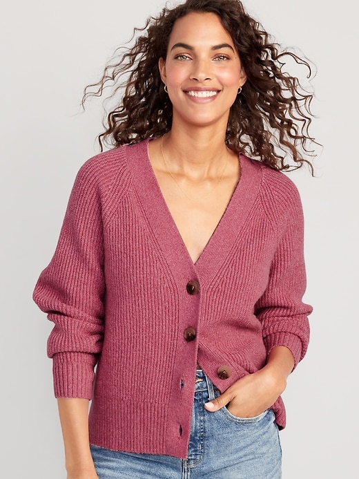 Image number 1 showing, Shaker-Stitch Cardigan Sweater