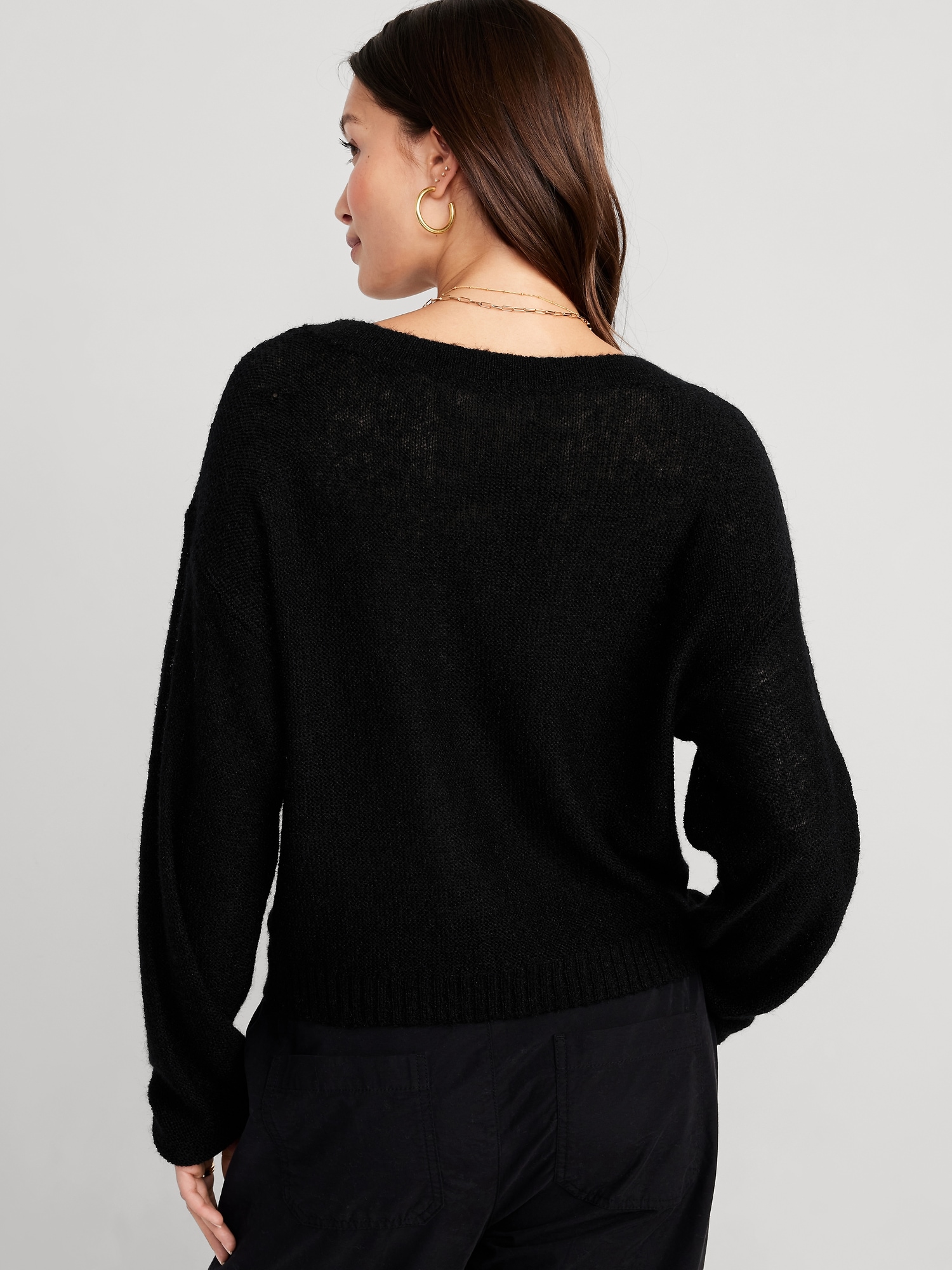 Sheer Boat-Neck Sweater | Old Navy