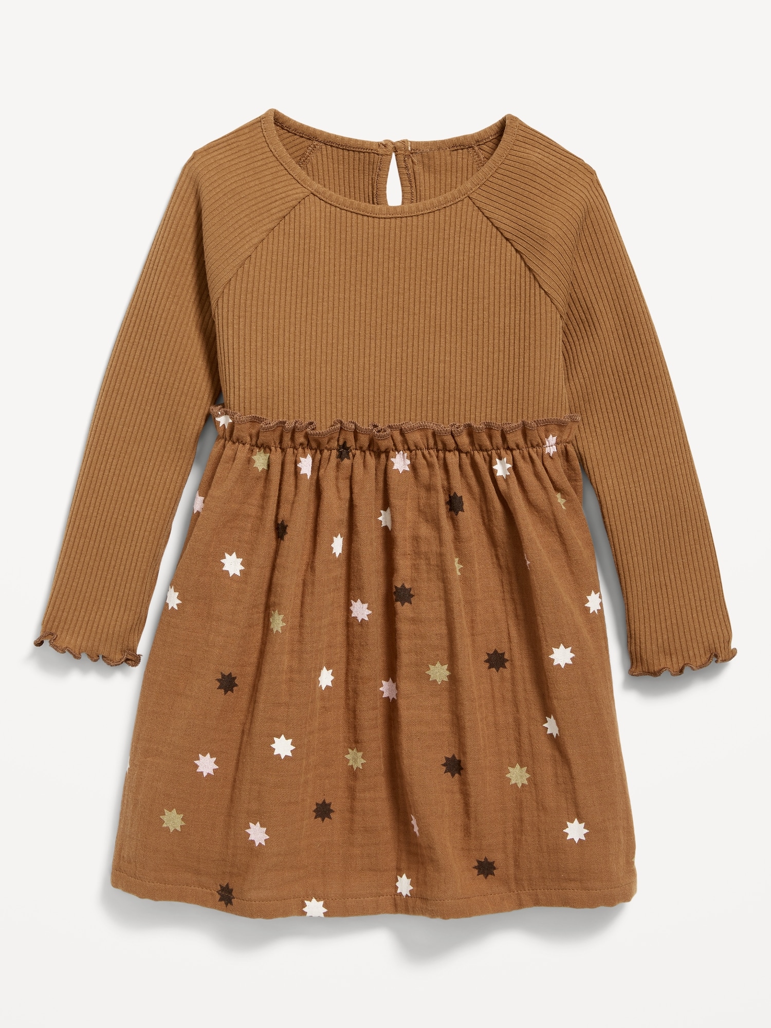 2-Pack Printed Long-Sleeve Jersey Dress for Baby