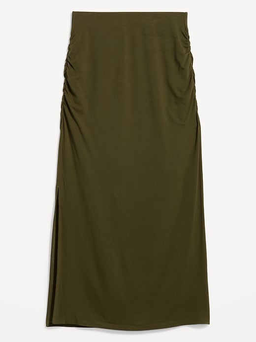 Image number 4 showing, High-Waisted Ruched Maxi Skirt
