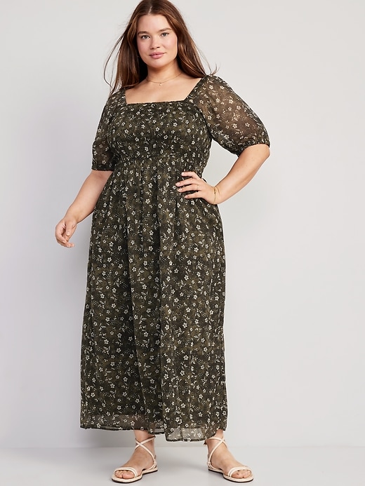 Image number 6 showing, Fit & Flare Smocked Maxi Dress