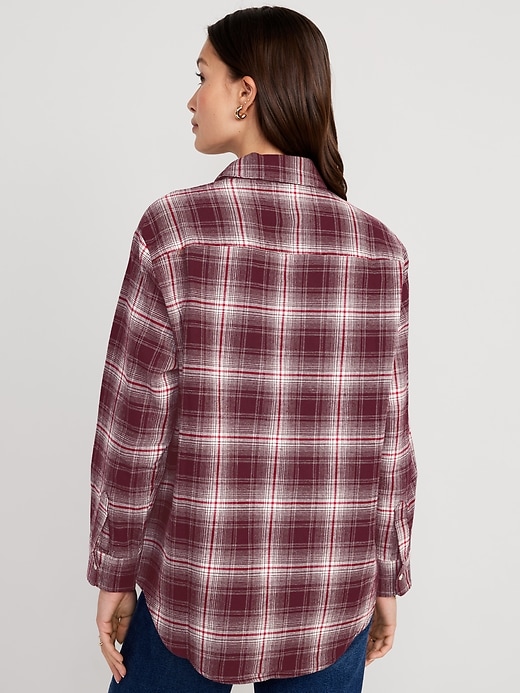Image number 2 showing, Loose Flannel Boyfriend Shirt