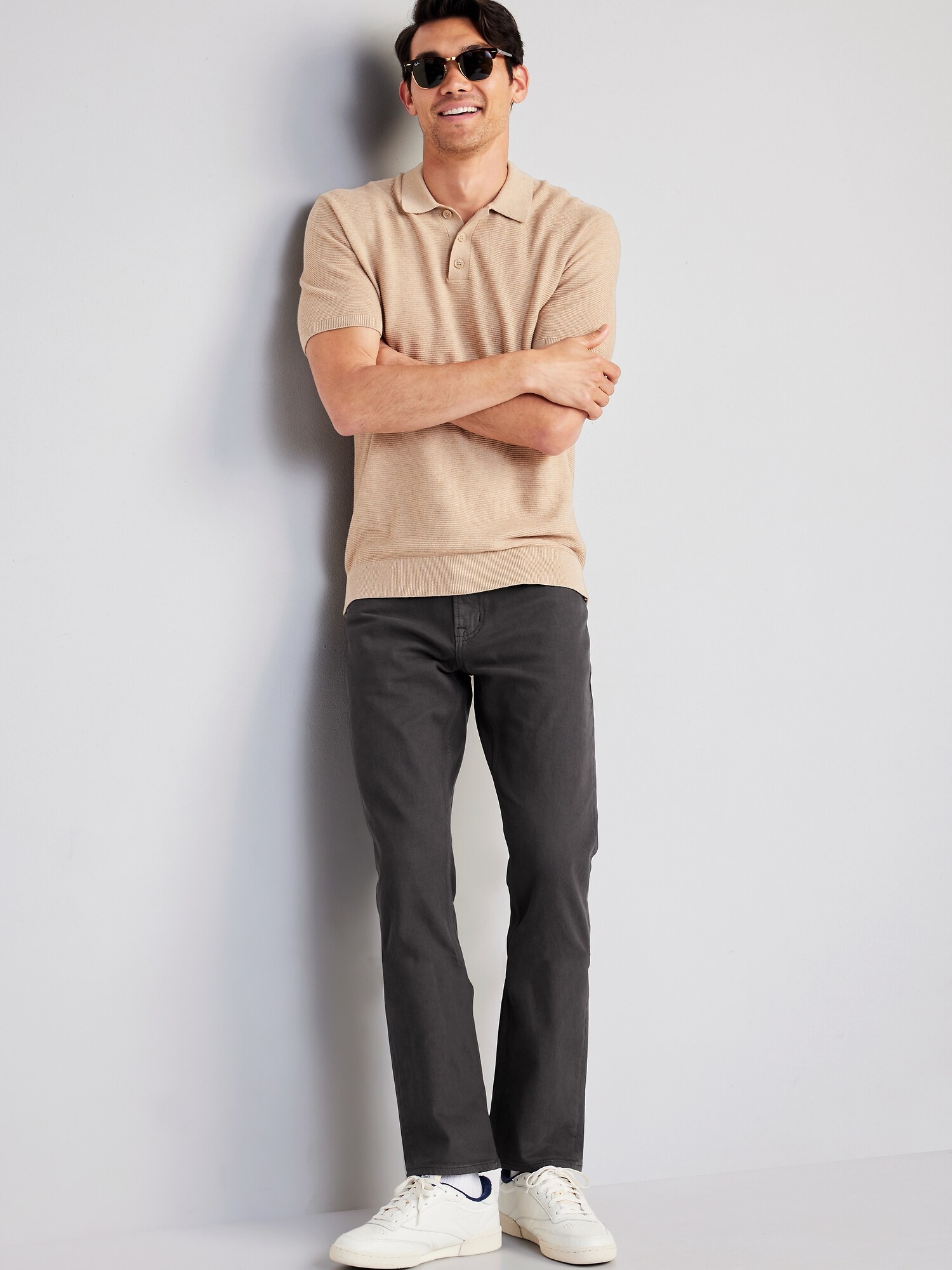 Мужские брюки Old Navy Straight Five-Pocket, цвет: Тёмный серый — фото 3