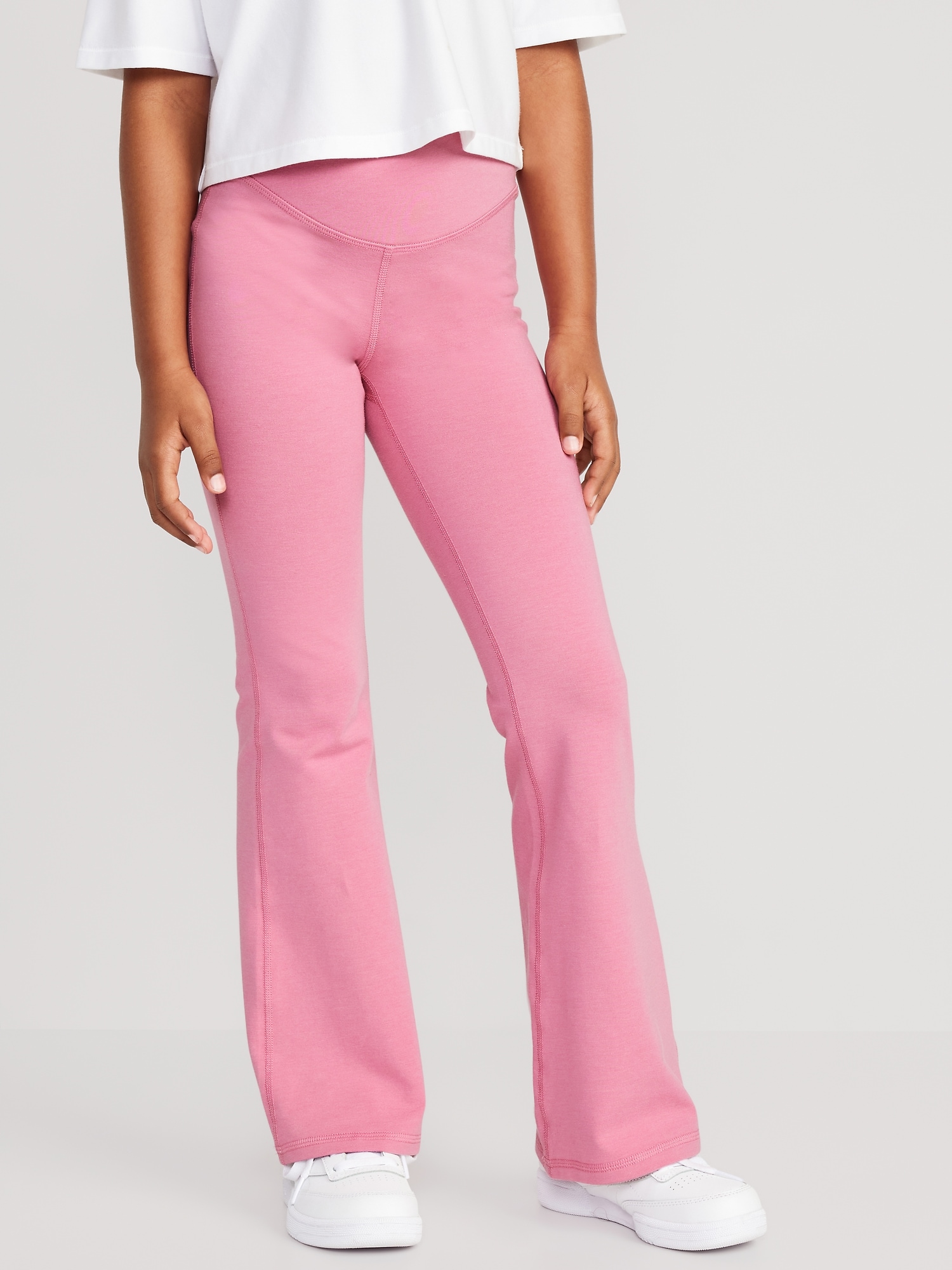 High-Waisted PowerChill Crossover Flared Leggings for Girls, Old Navy in  2023