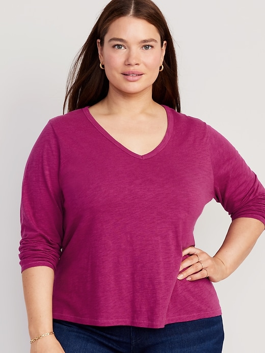 EveryWear Long-Sleeve Slub-Knit T-Shirt for Women | Old Navy
