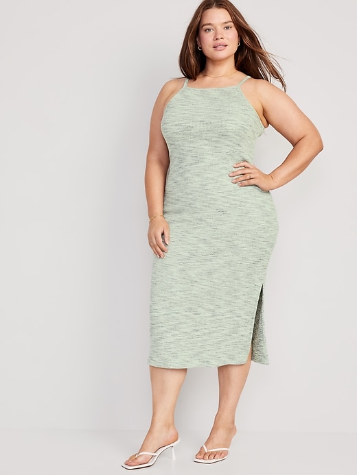 Fitted Sleeveless Rib-Knit Midi Dress | Old Navy Fitted Sleeveless Rib-Knit Midi Dress | Old Navy