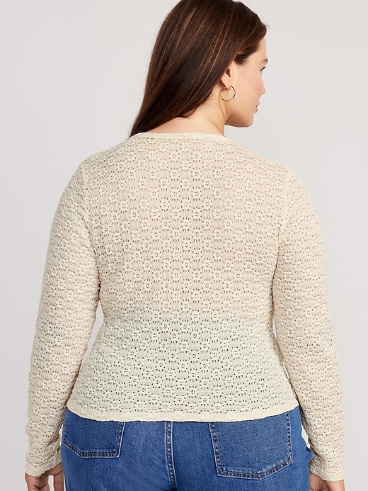 Image number 8 showing, Long Sleeve Lace Top