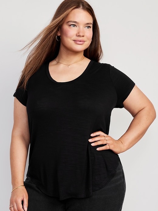 Image number 7 showing, Luxe Voop-Neck Tunic T-Shirt